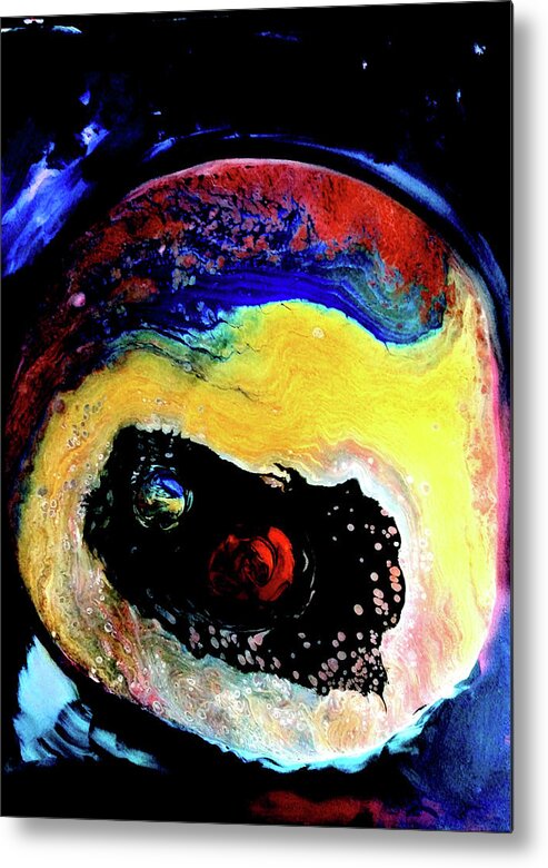 Planet Metal Print featuring the painting Another World by Anna Adams