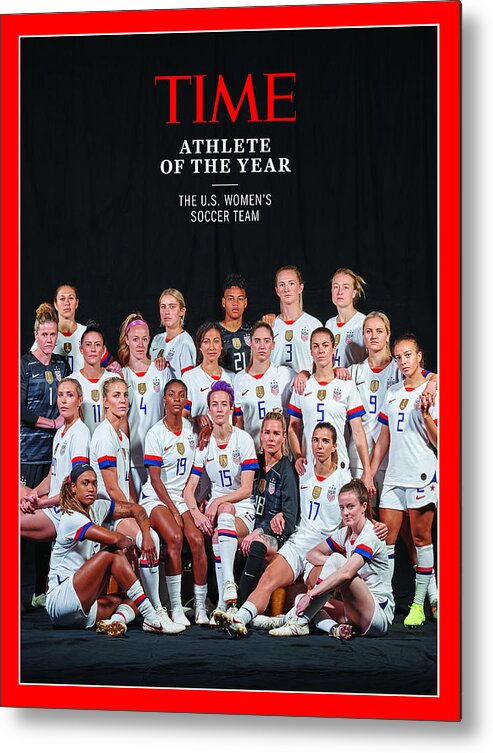 2019 Athlete Of The Year Metal Print featuring the photograph 2019 Athlete of the Year - US Women's Soccer Team by Photograph by Cait Oppermann for TIME