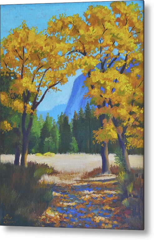 Autumn Metal Print featuring the painting Autumn Gold by Alice Leggett