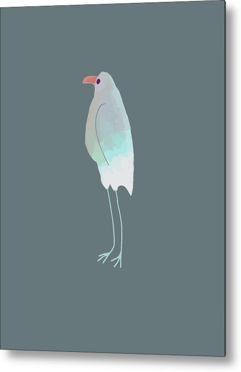 Beachy Bird Metal Print featuring the digital art Beachy Bird by Kandy Hurley