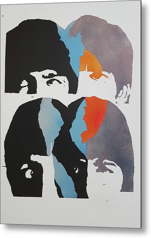 The Beatles Metal Print featuring the painting Beatles by Paul Lovering