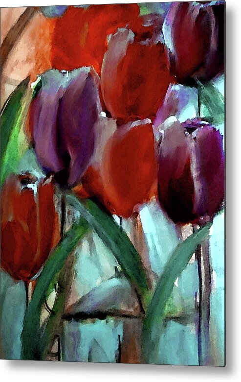 Tulips Metal Print featuring the painting Beautiful Mushroom by Lisa Kaiser