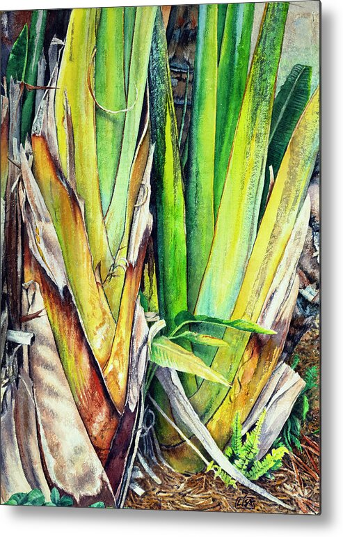 Tropical Metal Print featuring the painting Bird of Paradise 2 by Lisa Tennant