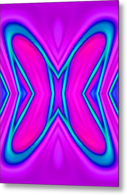 Abstract Art Metal Print featuring the digital art Butterfly Abstract Orchid by Ronald Mills