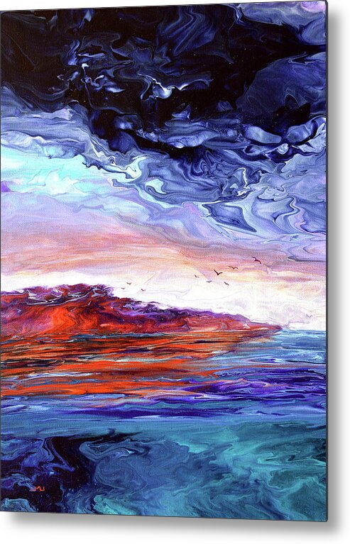 Twlight Metal Print featuring the painting Calm Radiance by Laura Iverson