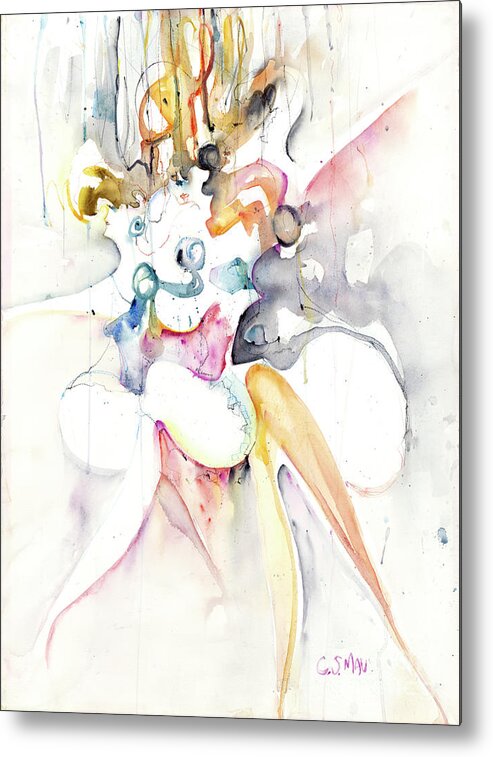 Cancan Dance Metal Print featuring the painting Can-Can Dance by Cherie Salerno