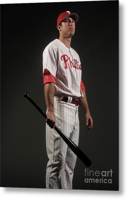 Media Day Metal Print featuring the photograph Chase Utley by Nick Laham