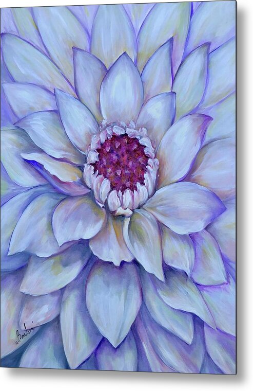 Art Prints Metal Print featuring the painting Dahlia I by Anne Barberi