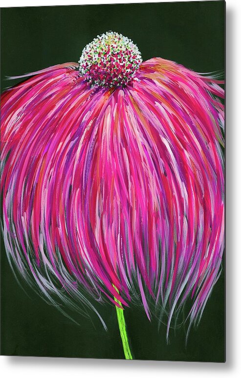 Flower Metal Print featuring the painting Dancing In The Moonlight by Kimberly Deene Langlois