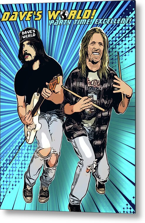 Dave Grohl Metal Print featuring the digital art Daves World by Christina Rick