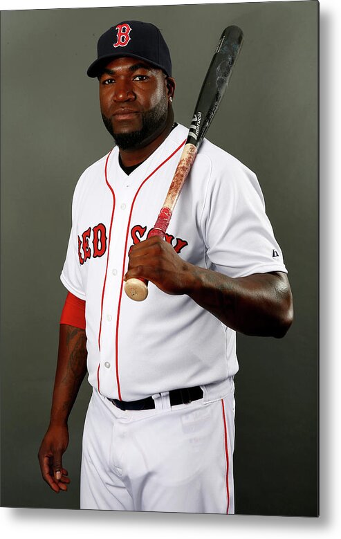 Media Day Metal Print featuring the photograph David Ortiz by Elsa