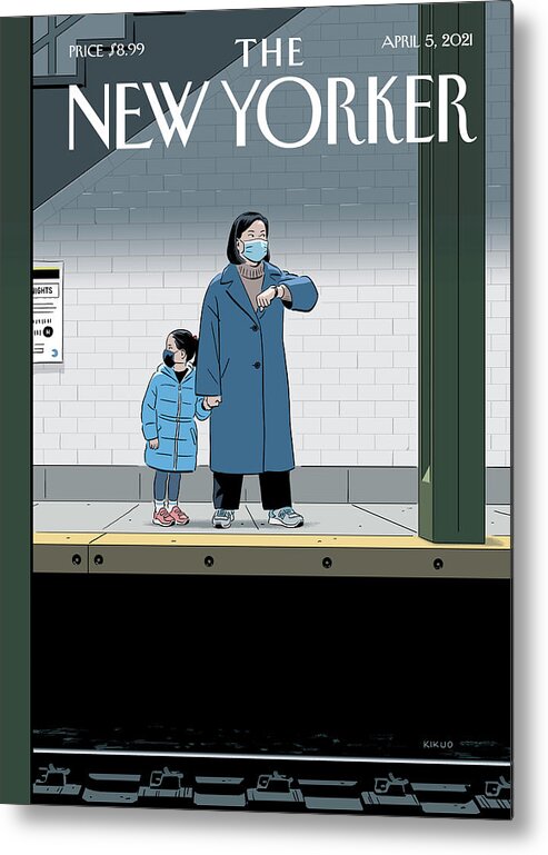 Subway Metal Print featuring the digital art Delayed by R Kikuo Johnson