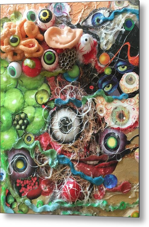 Abstract Metal Print featuring the mixed media Discombobulated Conglomeration by Douglas Fromm