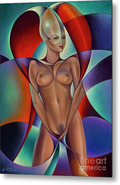 Alien Metal Print featuring the painting Dynamic Queen II by Ricardo Chavez-Mendez