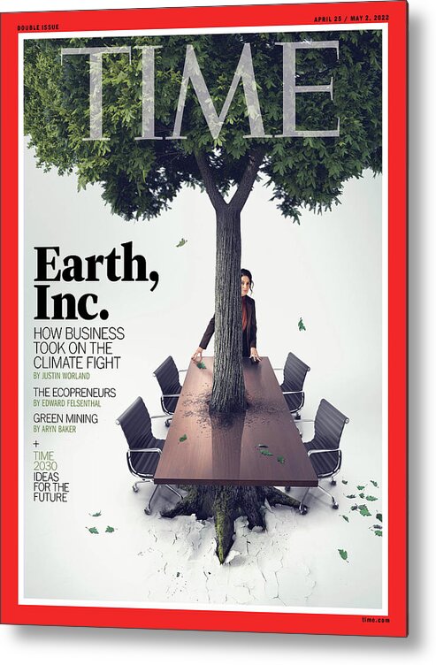 Earth Inc Metal Print featuring the photograph Earth, Inc. - The Privatization of Climate Change by Photo illustration by CJ Burton for TIME