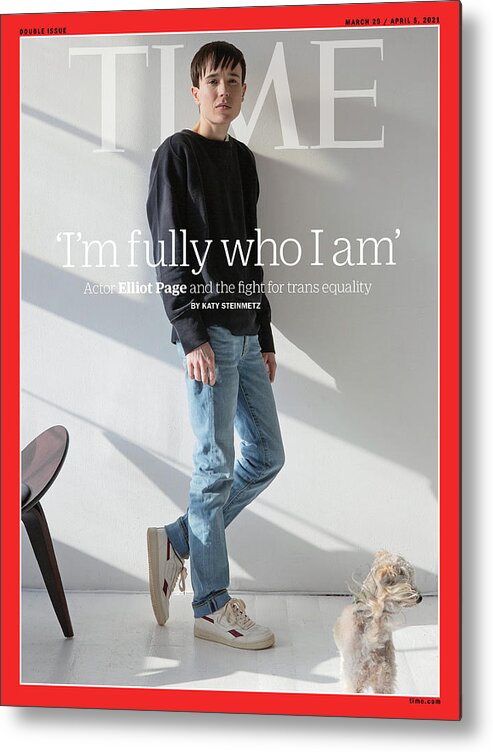 Elliott Page Metal Print featuring the photograph Elliot Page - I'm Fully Who I Am by Photograph by Wynne Neilly for TIME
