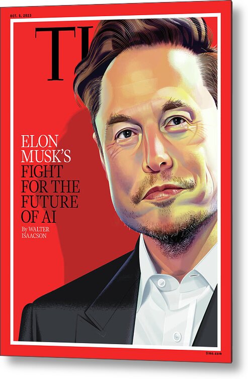 Elon Musk Metal Print featuring the photograph Elon Musks Fight For The Future of AI by Nigel Buchanan