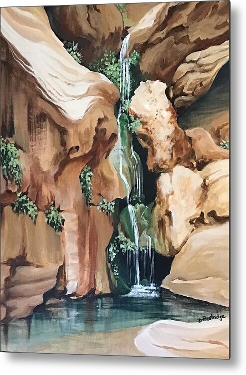 Colorado River Metal Print featuring the painting Elves Chasm by Barbara Prestridge