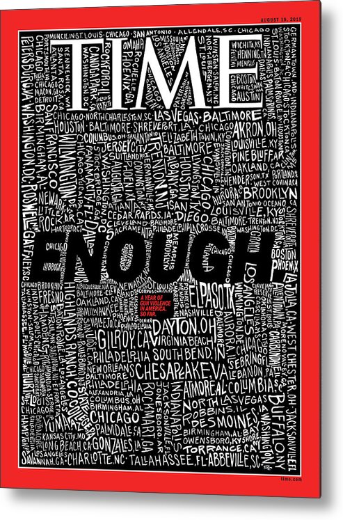 Guns Metal Print featuring the photograph Enough by Illustration by John Mavroudis for TIME