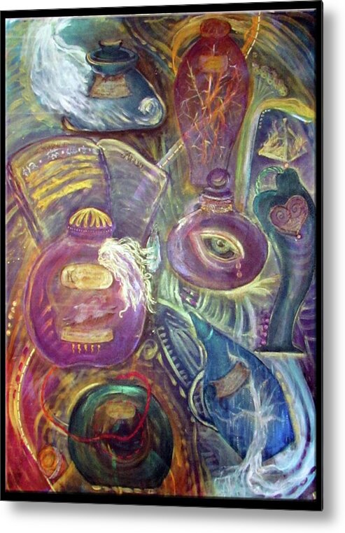 Esoteric Apothecary Metal Print featuring the painting Esoteric Apothecary by Feather Redfox