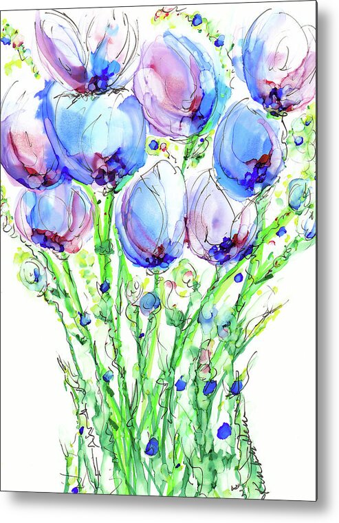 Bright Metal Print featuring the painting Exuberance by Kimberly Deene Langlois
