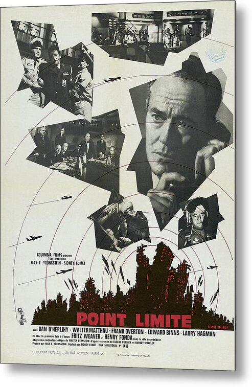 Fail Metal Print featuring the mixed media ''Fail Safe'', with Henry Fonda, 1964 #2 by Movie World Posters