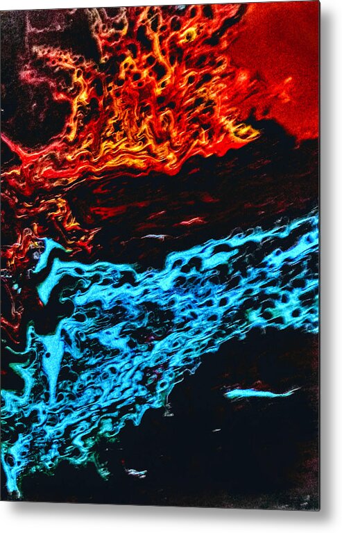 Fire Metal Print featuring the painting Fire And Ice by Anna Adams