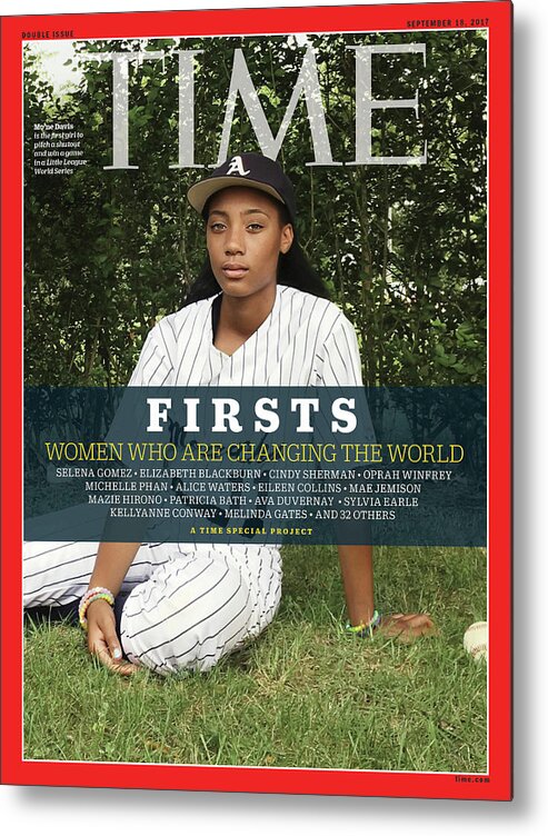 Little League Baseball Metal Print featuring the photograph Firsts - Women Who Are Changing the World, Mo'ne Davis by Photograph by Luisa Dorr for TIME