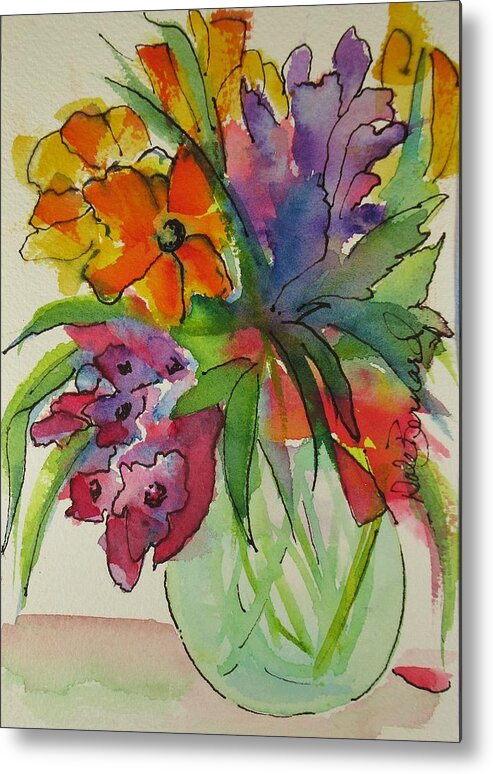 Bouquet Metal Print featuring the painting For Me by Dale Bernard