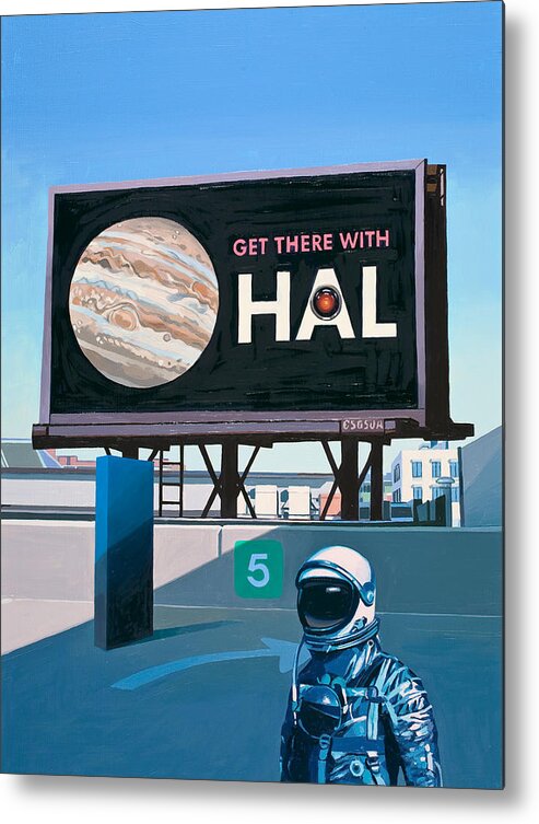 Astronaut Metal Print featuring the painting Get There With HAL by Scott Listfield