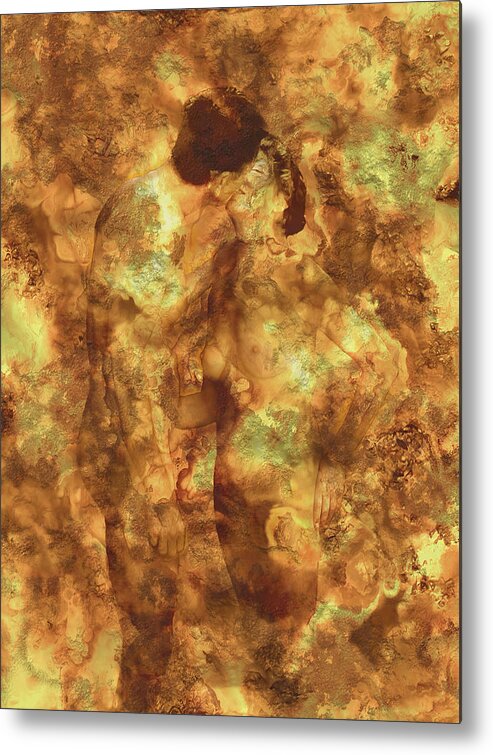 Nudes Metal Print featuring the digital art Golden moment by Kurt Van Wagner