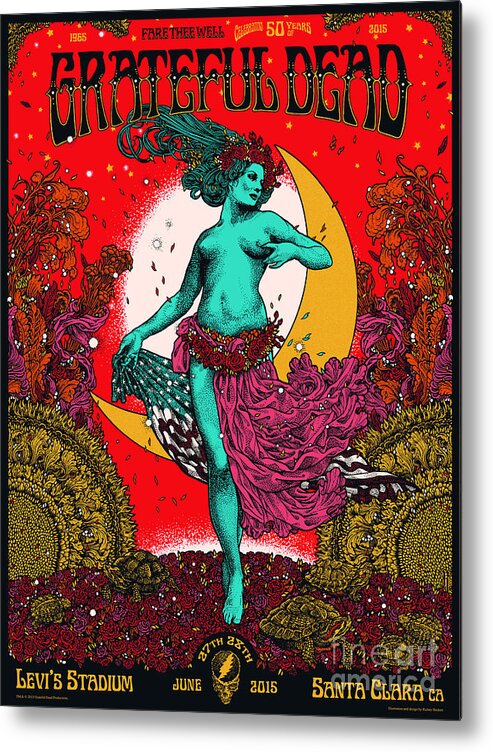 Grateful Dead Metal Print featuring the photograph Grateful Dead Rock Poster by Action