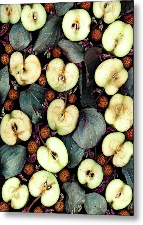 Heirloom Apples Metal Print featuring the photograph Heirloom Apples by Sarah Phillips