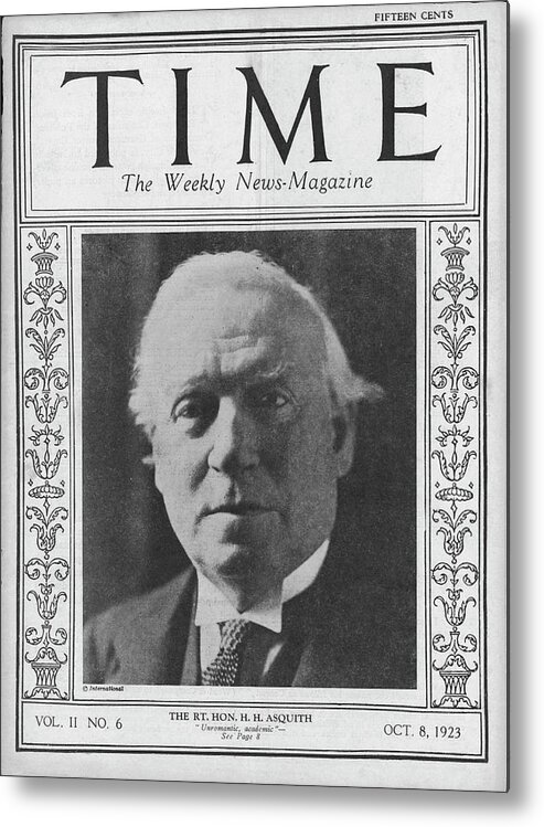 World Metal Print featuring the photograph Herbert H. Asquith by International