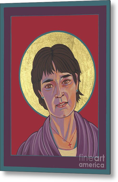 Holy Living Martyr Dianna Ortiz Metal Print featuring the painting Holy Living Martyr Dianna Ortiz 317 by William Hart McNichols