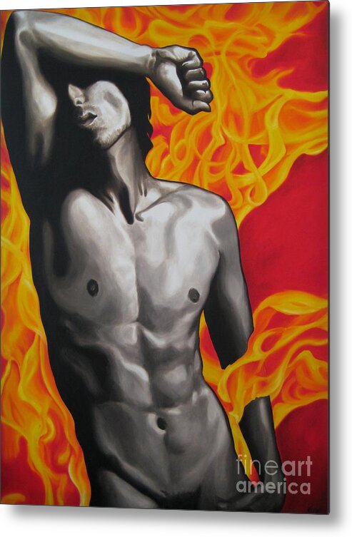 Noewi Metal Print featuring the painting HOT by Jindra Noewi
