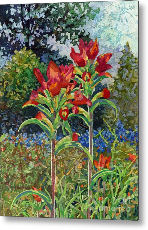 Wild Flower Metal Print featuring the painting Indian Spring by Hailey E Herrera