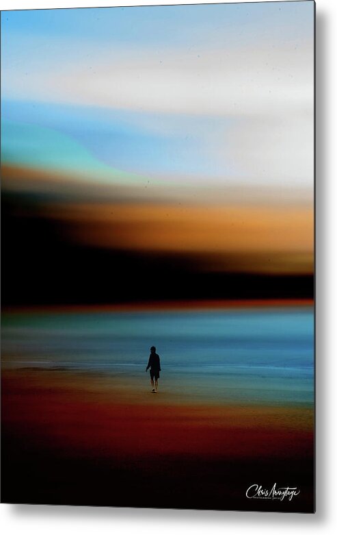Blue Metal Print featuring the digital art Into the Blue by Chris Armytage