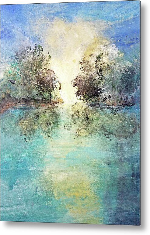 Abstract Metal Print featuring the painting Into the Light by Sharon Williams Eng
