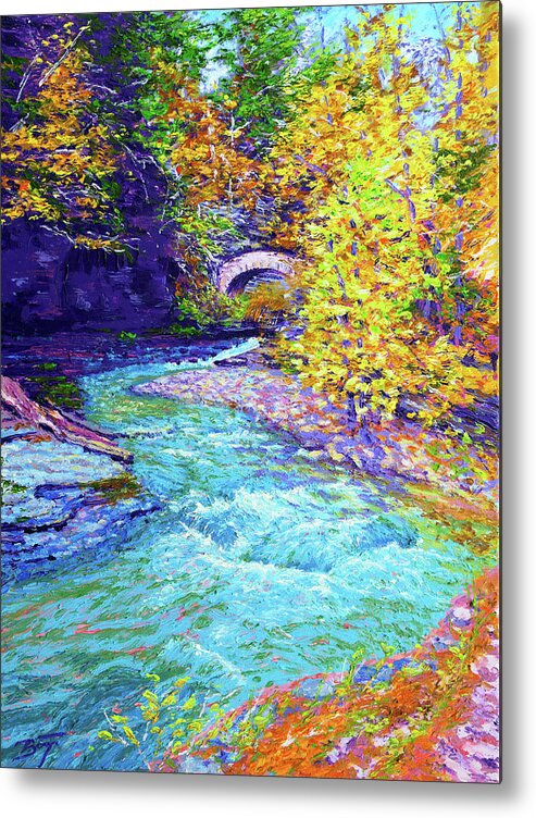 Impressionism Metal Print featuring the painting Its Water Under the Bridge by Darien Bogart