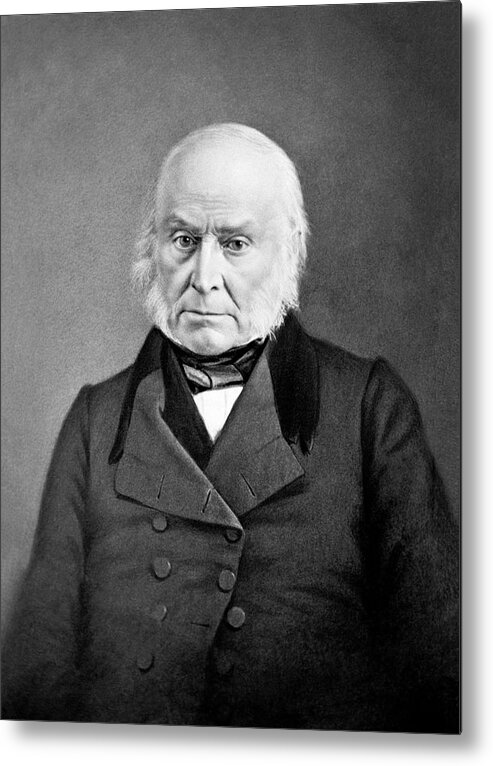 President Adams Metal Print featuring the photograph John Quincy Adams Portrait - Circa 1845 by War Is Hell Store