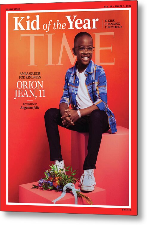 Time Kid Of The Year 2022 Metal Print featuring the photograph Kid of the Year - Orion Jean by Photograph by Justin J Wee for TIME