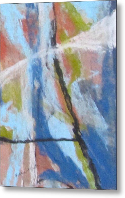 Blue Metal Print featuring the pastel Left Hand Abstract Series #1 Right Diptych by Barbara O'Toole
