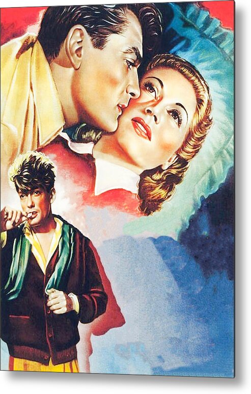 Les Metal Print featuring the painting ''Les Parents terribles'', 1948, movie poster painting by Movie World Posters