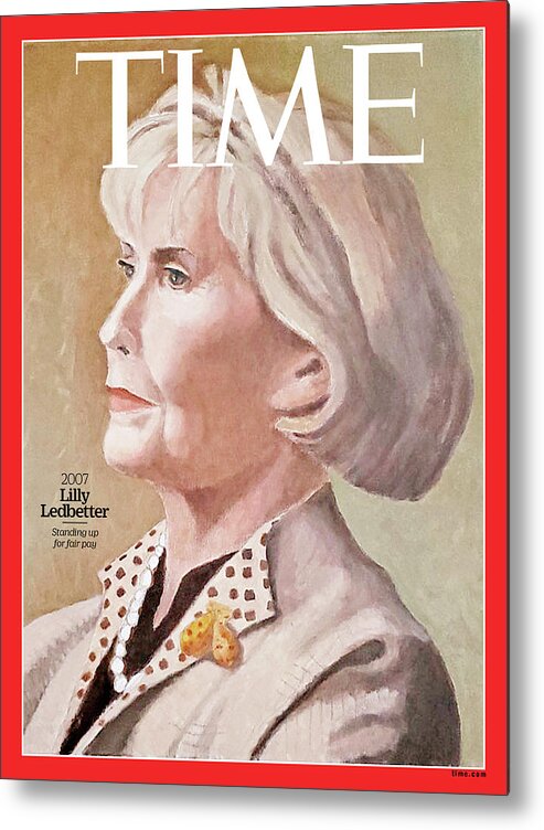 Time Metal Print featuring the photograph Lilly Ledbetter, 2007 by Painting by Nicole Jeffords for TIME