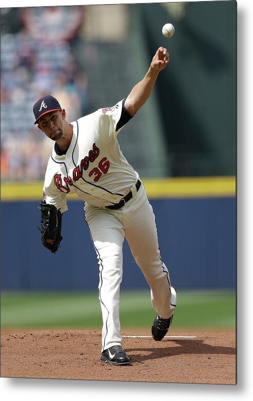 Atlanta Metal Print featuring the photograph Mike Minor by Mike Zarrilli