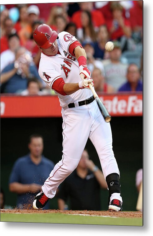 People Metal Print featuring the photograph Mike Trout by Stephen Dunn