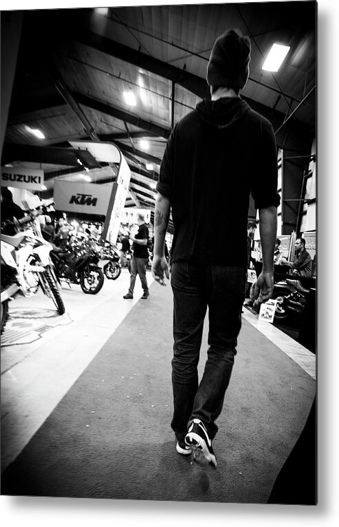 Connor Metal Print featuring the photograph Motorcycle show by Jim Whitley