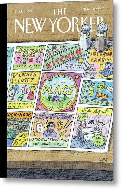 Home Metal Print featuring the painting Neighborhoods Finest by Roz Chast