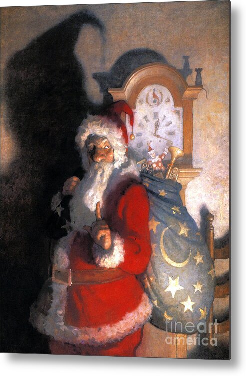 1925 Metal Print featuring the drawing Old Kris Kringle by N C Wyeth